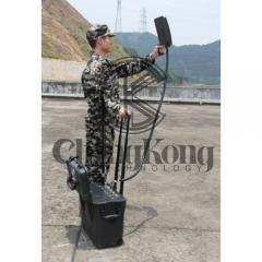 Military Portable High Power Drone UAVS Signal Jammer with Output Power 200W Jamming up to 1000m