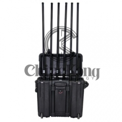 Draw-bar box Portable High Power Mobile Phone 4GLTE WIFI Jammer with Output Power 220W Drone UAV Blocker Jamming up to 1000m