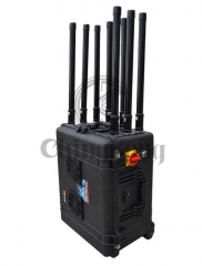 Portable VIP Jammer for US with Pelican Case 2G 3G 4G 2.4Ghz High Power 240W Jammer up to 200m