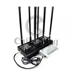 High Power 6 Bands Drone UAVS Jammer Indoor Use with Output Power 80W,Jamming up to 200m