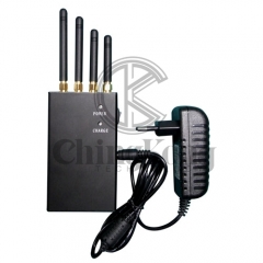 Mini Handheld 4 Antennas Cell Phone WIFI GPS Jammer, Block 2g/3G/4G or GPS WIFI Signals,
