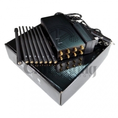 Plus 8 Antennas Portable Cell Phone Jammer,Jamming 2g/3G/4G and LOJACK GPS WIFI Signals, Bigger Battery