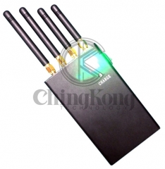 Mini Handheld 4 Antennas Cell Phone WIFI GPS Jammer, Block 2g/3G/4G or GPS WIFI ...