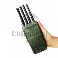 Handheld Wireless Signal Jammer of ABS shell, with Nylon Cover easily carry
