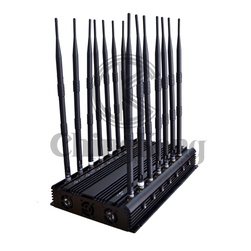 Multifunction 14 Antennas Wireless Signal Jammer For 3G 4G Wi-Fi GPS LOJACK Output power 36 Watt Shielding Radius Up to 40m