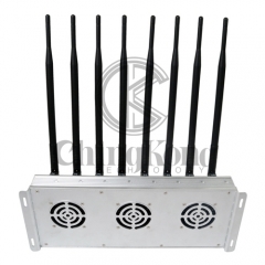 The Latest Mobile phone Signal Jammer 8 Antennas Adjustable 3G 4G Phone signal Blocker with 2.4G GPS