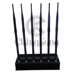 High Quality Mobile Phone Jammer 6 Antennas with WIFI2.4G 5.8G or GPS,Also Block Drone UAV Signals.