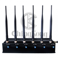 High Quality Mobile Phone Jammer 6 Antennas Adjustable with WIFI2.4G 5.8G or GPS,UHF VHF LOJACK