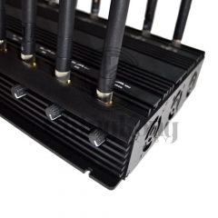 Full Bands 16 Antennas Wireless Signal Jammer For 3G 4G Wi-Fi GPS LOJACK Output power 40Watt Shielding Radius Up to 40m