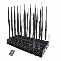 World First 18 Antennas Wireless Signal Jammer Output Power 42Watt With Infrared...