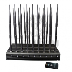 World First 18 Antennas Wireless Signal Jammer Output Power 42Watt With Infrared Remote Control Turn ON /OFF