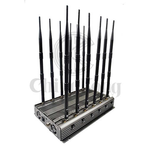 New powerful wireless signal jammer with 12 Antennas output power 70W ...