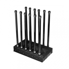 New 280W powerful 12 Antennas GSM 4G 5G mobile phone signal jammer, shielding range up to 150m