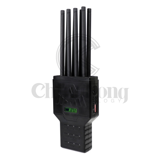 25W大功率手持式8路手机+Wi-Fi 5G信号屏蔽器(加强版)