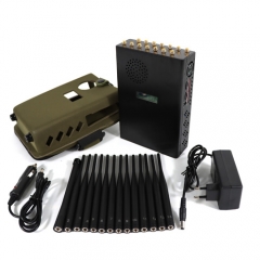 New Handheld 14 Antennas 5G Signal Jammer With LCD Display, Blocking Cell Phone 5G 4G Wi-Fi5G RF Signal up to 25m