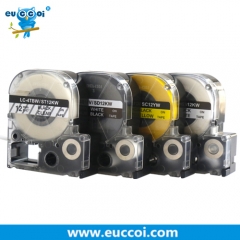 EUCCOI LC-4BWV LC-4WBN LC-4TBN LC-4YBW 1/2" X 26.2'(12mm x 8M) Strong Adhesive Label Tape Cartridge