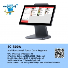 EUCCOI EC-300A Multifunctional Touch POS Terminal Supermarket Cash Registers