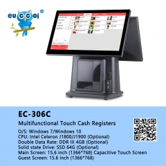 EUCCOI EC-306C Multifunctional Touch POS Terminal Supermarket Cash Registers