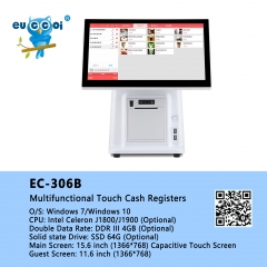EUCCOI EC-306B Multifunctional Touch POS Terminal Supermarket Cash Registers