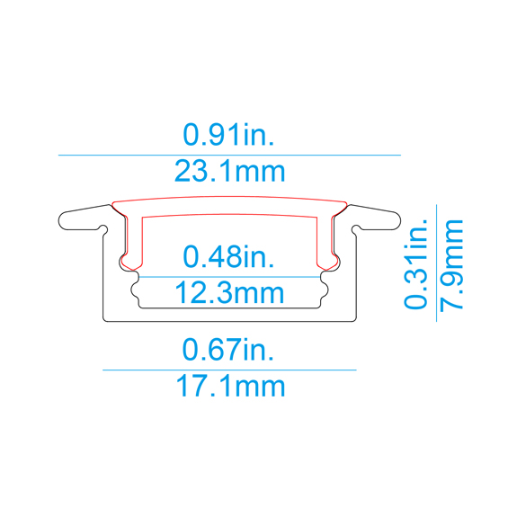 R01 Recessed Slim LED Profile