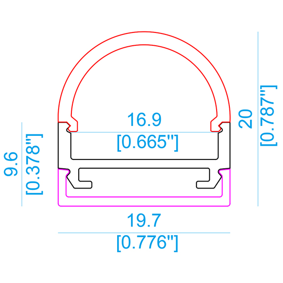 AL10  Surface Mount LED Profile