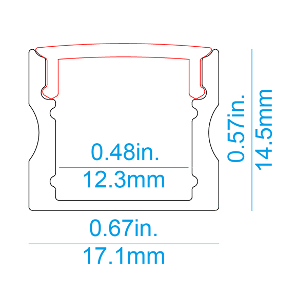 S03 Deep Surface LED Profile