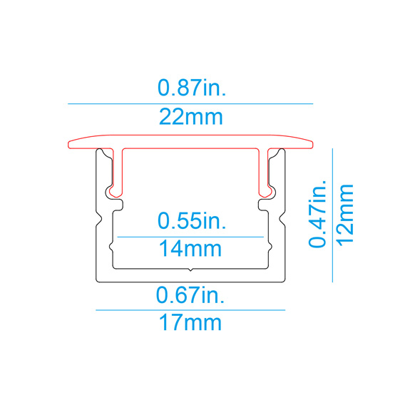 R05 Deep recessed  LED Profile