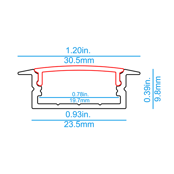 R24 Recessed LED Profile