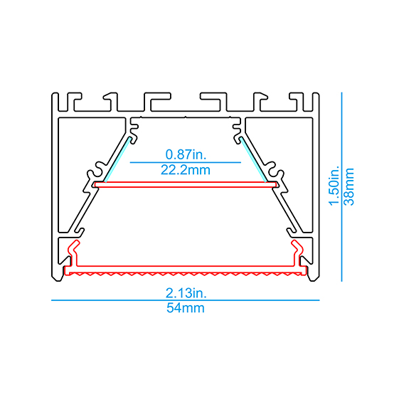 S50E Pendant/Surface LED Profile