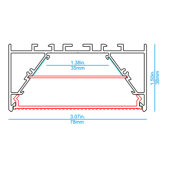 S70E Pendant/Surface LED Profile