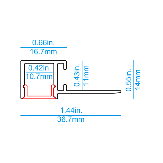 DW12S Plaster-in LED Profile