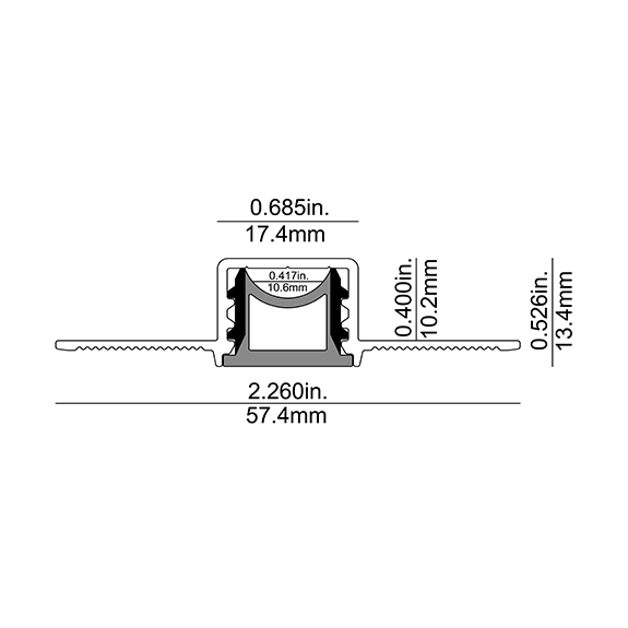 DW16/B Plaster-in LED Profile