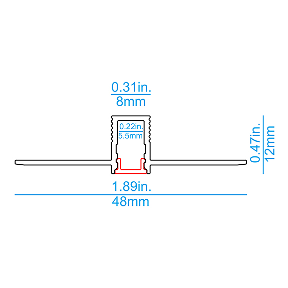 DW8 Plaster-in LED Profile