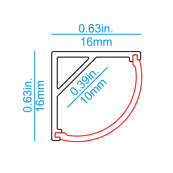 C02 Corner LED Profile