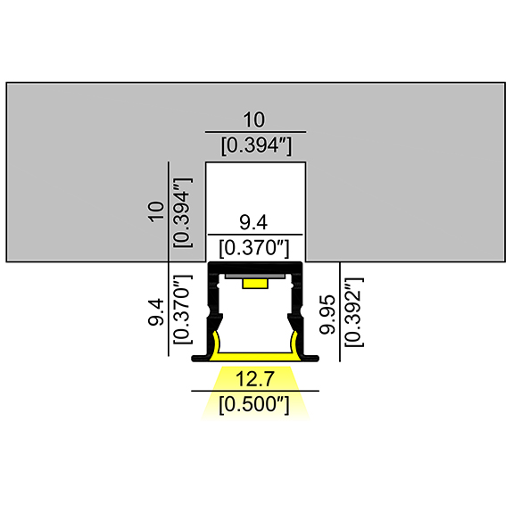 R10A Recessed Slim LED Profile