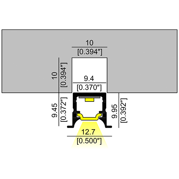 R10B Recessed Slim LED Profile