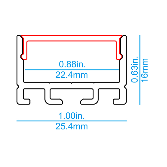 S25A Pendant/Surface LED Profile