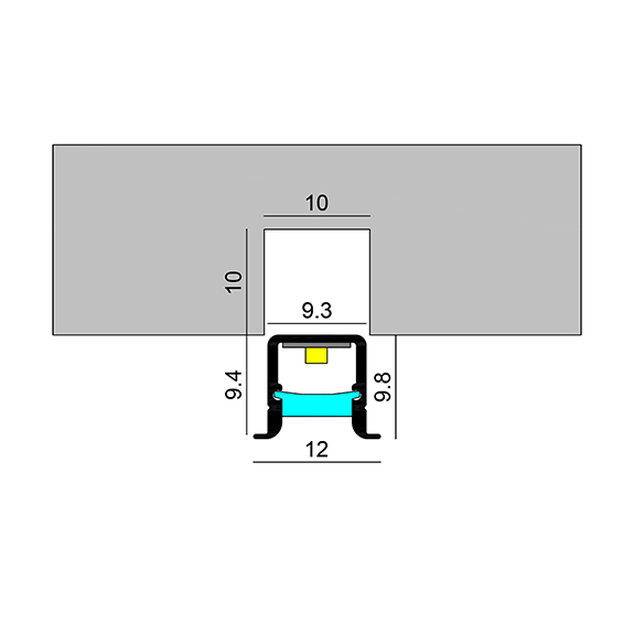 R10AS Recessed Slim LED Profile