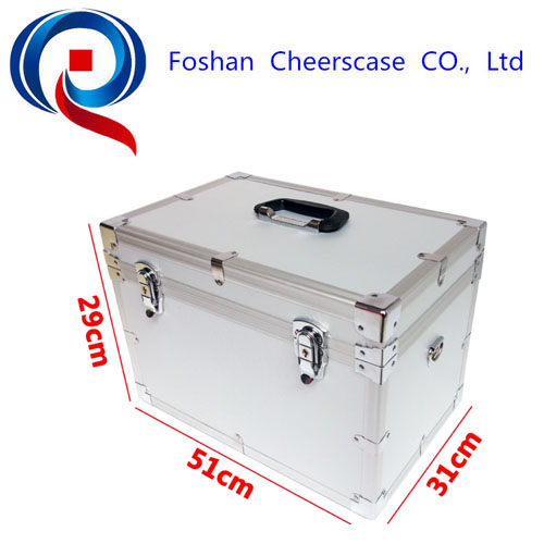 China Manufacturer customized size lockable aluminum case Hard Aluminum carrying tool case with foam