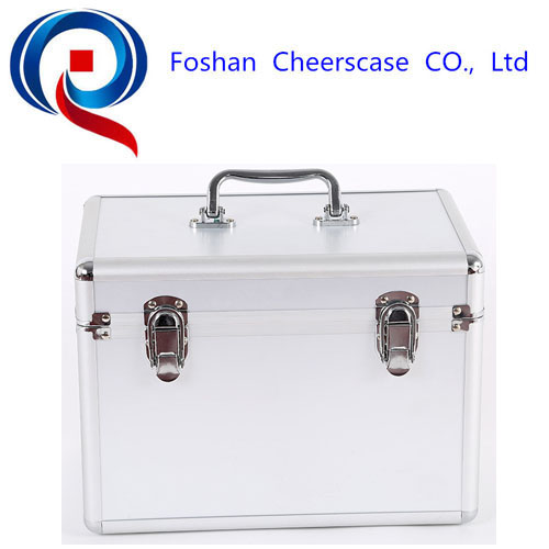 Portable Blue Aluminum Tool Box Storage Case Tatto Machine Gun Kit Case