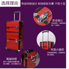 2019 new design trolley beauty cosmetics case with wheels