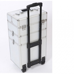 Hot sale professional aluminum trolley case beauty case cosmetic display case