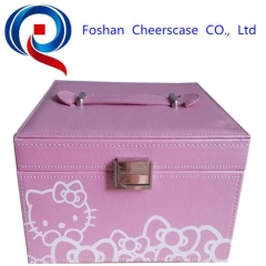 Manufacturing wholesale storage display PU leather velvet packaging mirror fancy jewellery box