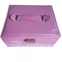 Manufacturing wholesale storage display PU leather velvet packaging mirror fancy jewellery box