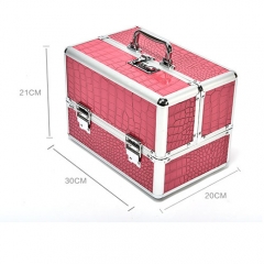 professional crocodile finishing beauty box makeup vanity case