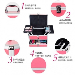 Mini Aluminum Makeup Cosmetic Train Case