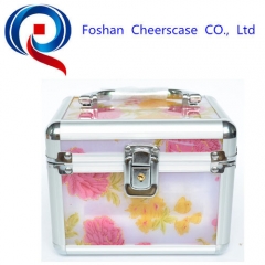 novelty design,the best quality ,style fashion Aluminum Acrylic cosmetics case with size 180*110*118MM