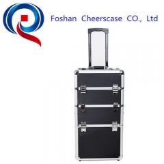 Aluminum Trolley Case rolling flight trolley lugguage bag &case XB-CS698