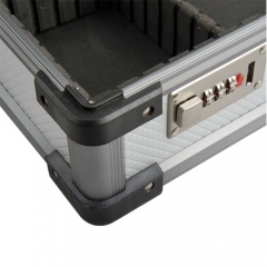 Large Hard Aluminum Flight Carry Case Foam Tool Lockable Key Camera Storage Box