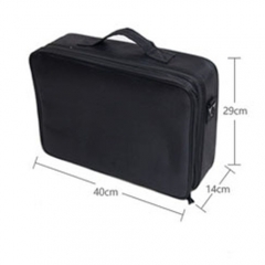 Layers Waterproof Makeup Bag Travel Cosmetic Case Brush Holder with Adjustable Divider- soft cosmetic case supplier XY-1095